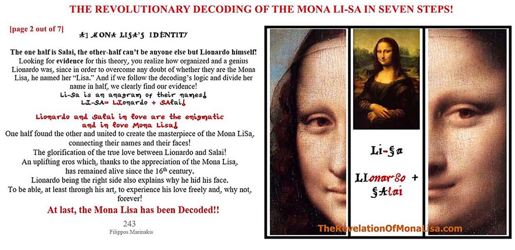 THE DECODING OF THE MONA LISA IS NOW REVEALED AFTER 500 YEARS OF WAITING!